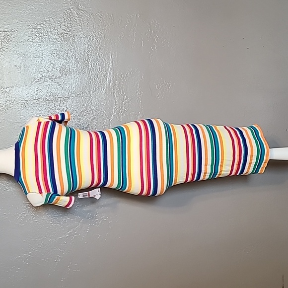 Edit by Seventeen Juniors bodycon striped maxi dress XS cold shoulder NWT - Picture 2 of 10